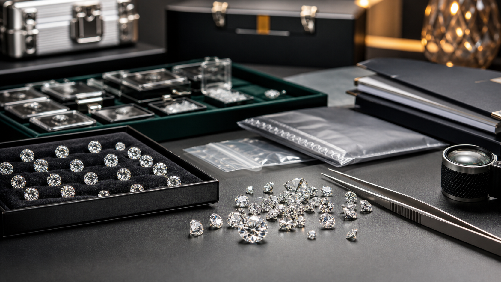 Lab-grown diamonds prepared for certified export distribution